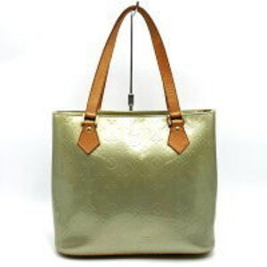 Louis Vuitton Vernis Handbag Houston Lime Green Yellow